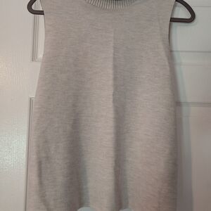 Zara Beige Sleeveless Sweater Size M